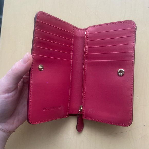 Burberry Bifold Wallet Snap Shadow Horse Authentic - Picture 2 of 8